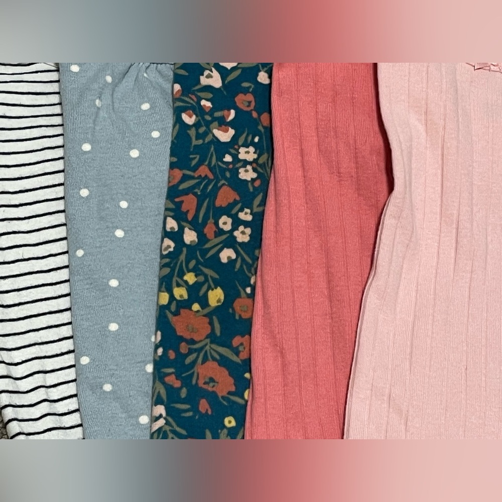 Carter’s long sleeve bodysuits (5), 12 months